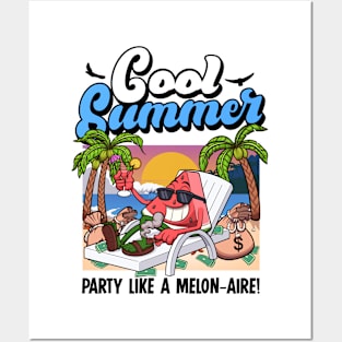 Cool Cartoon Summer Watermelon Posters and Art